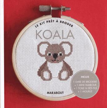 Couverture du livre « Kit prêt à broder koala » de  aux éditions Marabout