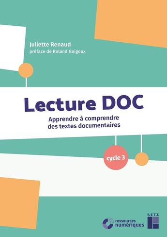 Couverture du livre « Lecture DOC CM1-CM2 » de Juliette Renaud aux éditions Retz