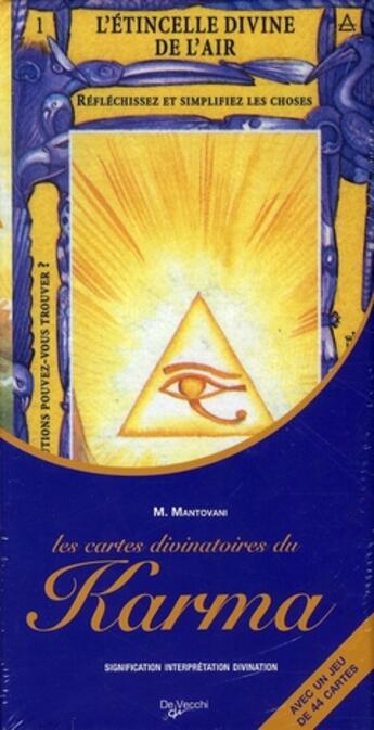 Couverture du livre « Coffret les cartes divinatoires du karma » de Mantovani aux éditions De Vecchi