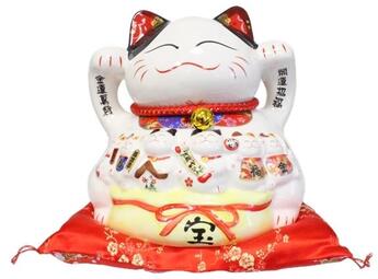 Couverture du livre « Chat maneki neko porte-bonheur travail tirelire ceramique - 22 cm » de  aux éditions Dg-exodif