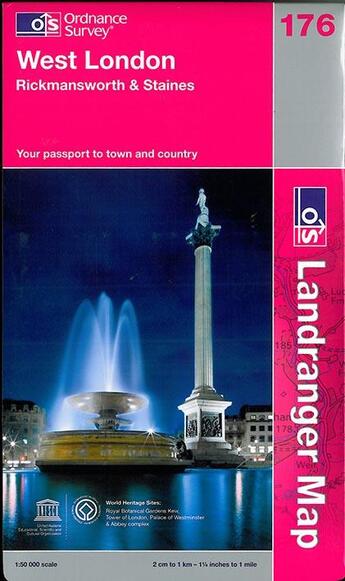 Couverture du livre « **west london » de  aux éditions Ordnance Survey