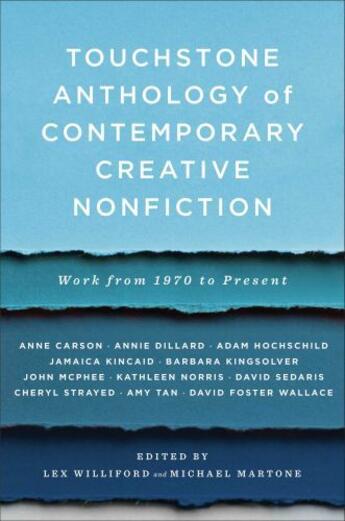 Couverture du livre « Touchstone Anthology of Contemporary Creative Nonfiction » de Lex Williford aux éditions Touchstone