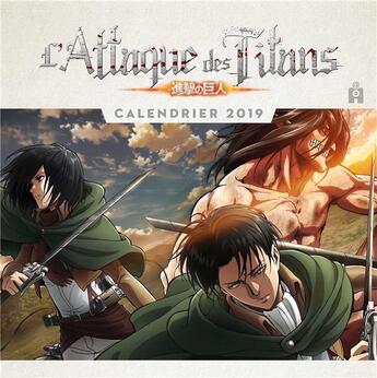 Couverture du livre « L'attaque des titans : calendrier (édition 2019) » de Hajime Isayama aux éditions Ynnis