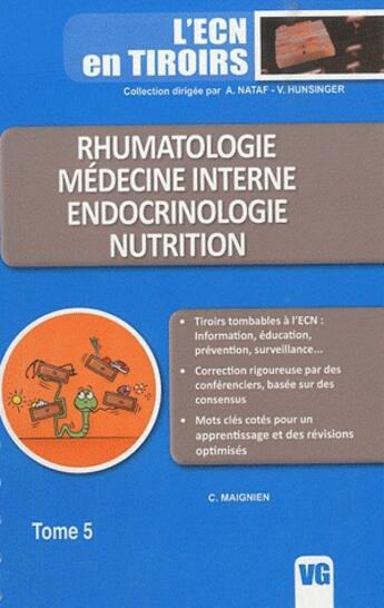 Couverture du livre « Rhumatologie, médecine interne, endoctrinologie, nutrition » de C. Maignien aux éditions Vernazobres Grego