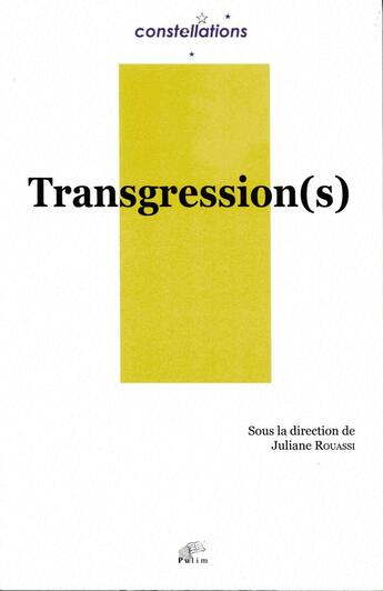 Couverture du livre « Transgression(s) » de Rouassi Juliane aux éditions Pu De Limoges