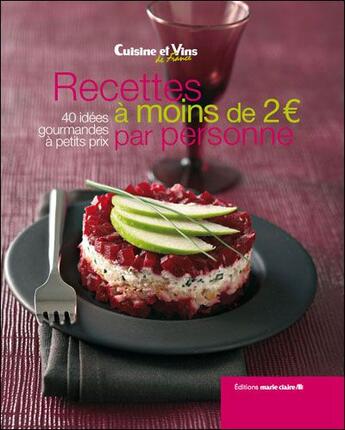 Couverture du livre « Recettes à moins de 2 euros par personne ; 40 idées gourmandes à petits prix » de  aux éditions Marie-claire