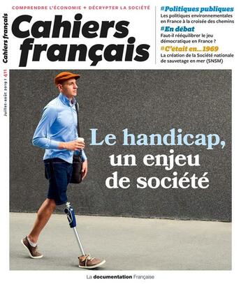 Couverture du livre « Cahiers français t.411 ; Le handicap, un enjeu de société » de Cahiers Francais aux éditions Documentation Francaise