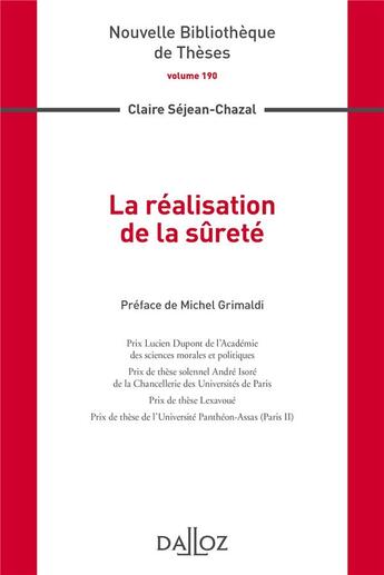 Couverture du livre « La réalisation de la sûreté » de Claire Sejean-Chazal aux éditions Dalloz