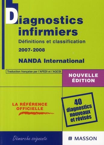 Couverture du livre « Diagnostics infirmiers (9e édition) » de Nanda aux éditions Elsevier-masson