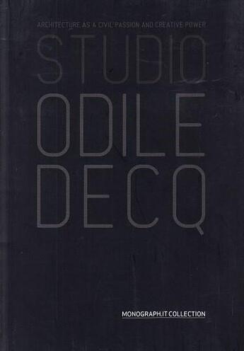 Couverture du livre « Studio Odile Decq ; architecture as a devil passion and creative power » de  aux éditions Antique Collector's Club