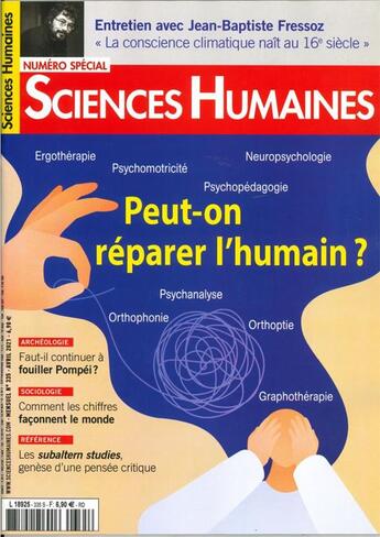 Couverture du livre « Sciences humaines n 335 - peut-on reparer l'humain ? mars 2021 » de  aux éditions Sciences Humaines