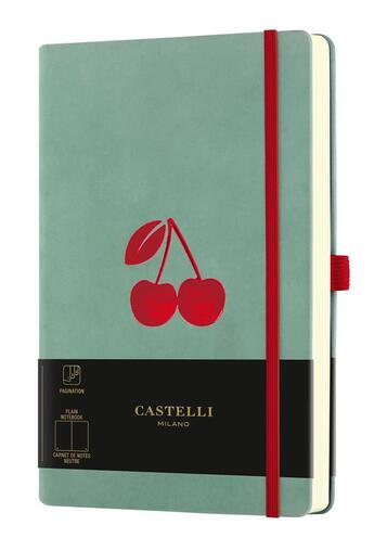 Couverture du livre « Carnet velluto grand format uni cherry » de Castelli aux éditions Castelli Milano