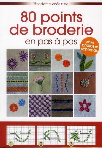 Couverture du livre « 80 points de broderie en pas à pas » de  aux éditions Editions Esi