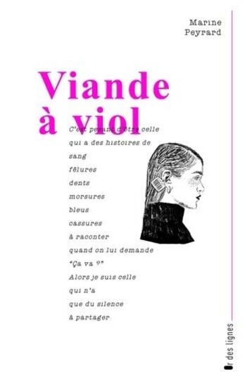 Couverture du livre « Viande à viol » de Marine Peyrard aux éditions Frison-roche Belles-lettres