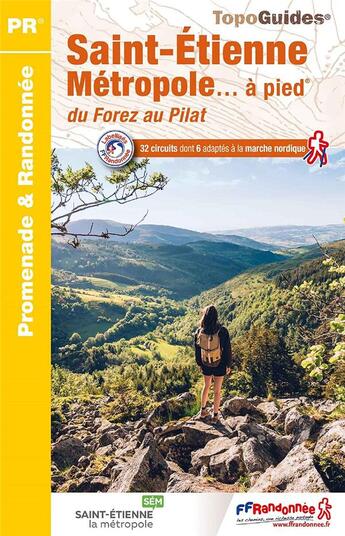 Couverture du livre « Saint-Etienne métropole... à pied : du Forez au Pilat » de  aux éditions Ffrp