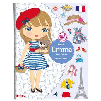 Couverture du livre « Minimiki - cahier stickers - habille emma en france - nouvelle edition » de Julie Camel aux éditions Play Bac