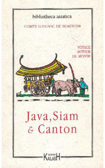 Couverture du livre « Voyage autour du monde : Java, Siam, Canton » de Ludovic De Beauvoir aux éditions Kailash