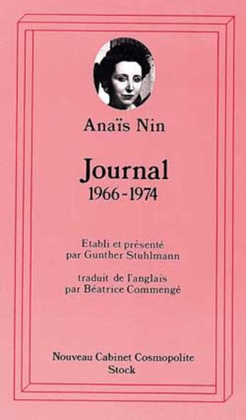 Couverture du livre « Journal t07 1966-1974 » de Nina aux éditions Stock