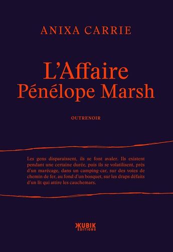 Couverture du livre « L'Affaire Pénélope Marsh » de Anixa Carrie aux éditions Kubik