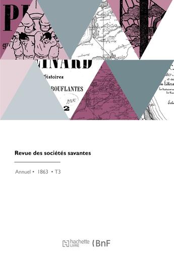 Couverture du livre « Revue des sociétés savantes » de Ministere De L'Instr aux éditions Hachette Bnf