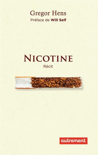 Couverture du livre « Nicotine » de Gregor Hens aux éditions Autrement