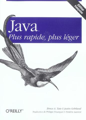 Couverture du livre « Java, plus rapide, plus leger » de Tate/Gehtland aux éditions Ellipses