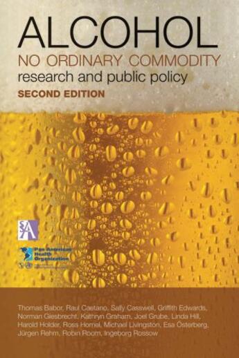 Couverture du livre « Alcohol: No Ordinary Commodity: Research and Public Policy » de Grube Joel W aux éditions Oup Oxford