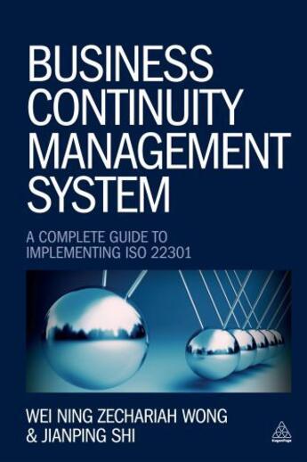 Couverture du livre « Business Continuity Management System » de Shi Jianping aux éditions Kogan Page Digital