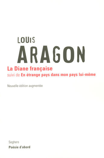 Couverture du livre « La diane francaise - ae » de Louis Aragon aux éditions Seghers