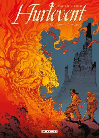 Couverture du livre « Hurlevent Tome 2 : les enfants du magma » de Fred Duval et Stephane Crety aux éditions Delcourt