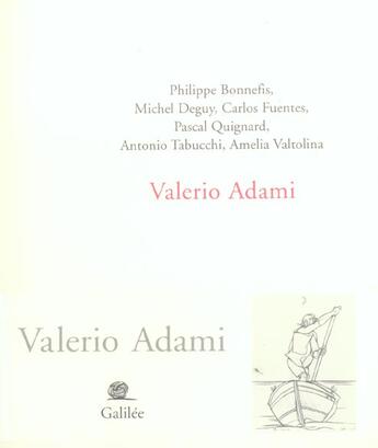 Couverture du livre « Valerio adami » de  aux éditions Galilee