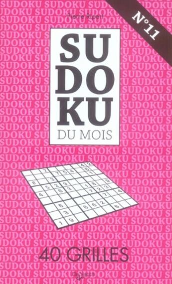 Couverture du livre « N.11 sudoku novembre » de Pierre Ripert aux éditions De Vecchi