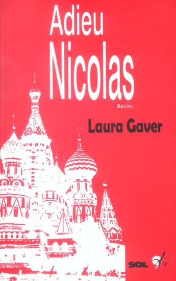 Couverture du livre « Adieu nicolas » de Gaver aux éditions Sol'air
