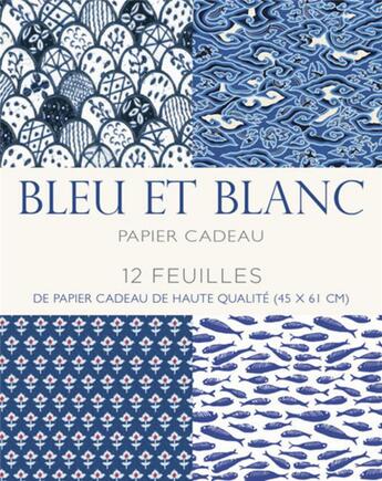 Couverture du livre « Bleu et blanc ; papier cadeau » de  aux éditions White Star