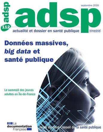 Couverture du livre « Donnees massives, big data et sante publique » de Hcsp aux éditions Documentation Francaise