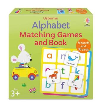 Couverture du livre « Alphabet matching games and book » de Jayne Schofield et Kate Nolan aux éditions Usborne