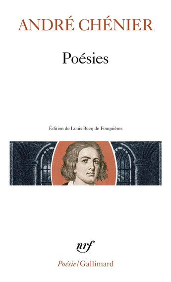 Couverture du livre « Poésies » de Andre Chenier aux éditions Gallimard