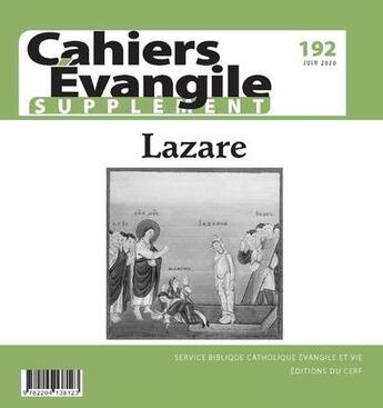 Couverture du livre « Cahiers evangile - numero 192 - supplement » de  aux éditions Cerf