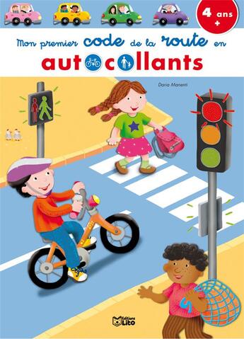 Couverture du livre « Mon premier code de la route en autocollants » de  aux éditions Lito