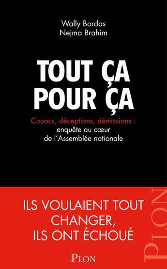 Couverture du livre « Tout ça pour ça » de Wally Bordas et Nejma Brahim aux éditions Plon