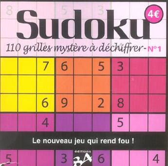 Couverture du livre « Sudoku t.1 110 grilles mystere a dechiffrer » de  aux éditions J'ai Lu