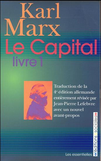 Couverture du livre « Le capital Tome 1 » de Karl Marx aux éditions Editions Sociales