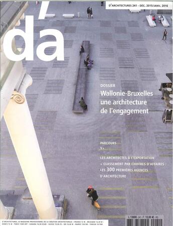 Couverture du livre « D'architectures n 241 wallonie bruxelles decembre 2015 » de  aux éditions D'architecture