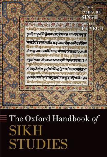 Couverture du livre « The Oxford Handbook of Sikh Studies » de Pashaura Singh aux éditions Oup Oxford