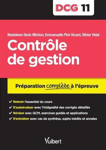 Couverture du livre « DGC 11 ; contrôle de gestion » de  aux éditions Vuibert