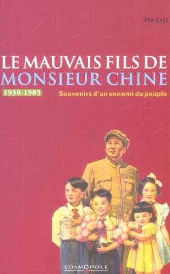 Couverture du livre « Mauvais fils de monsieur chine (le) » de  aux éditions Cosmopole