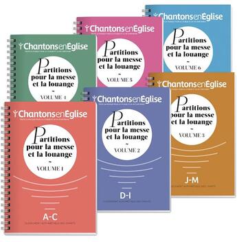 Couverture du livre « Lot 6 volumes - chantons en eglise : partitions pour la messe et la louange » de  aux éditions Adf Musique