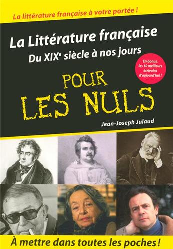 Couverture du livre « La littérature française pour les nuls Tome 2 » de Jean-Joseph Julaud aux éditions First