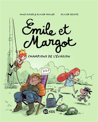 Couverture du livre « Emile et Margot Tome 12 : champions de l'évasion » de Olivier Muller et Anne Didier et Olivier Deloye aux éditions Bd Kids