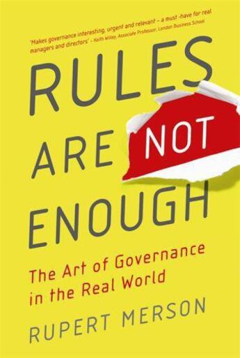 Couverture du livre « Rules Are Not Enough » de Rupert Merson aux éditions Profil Digital